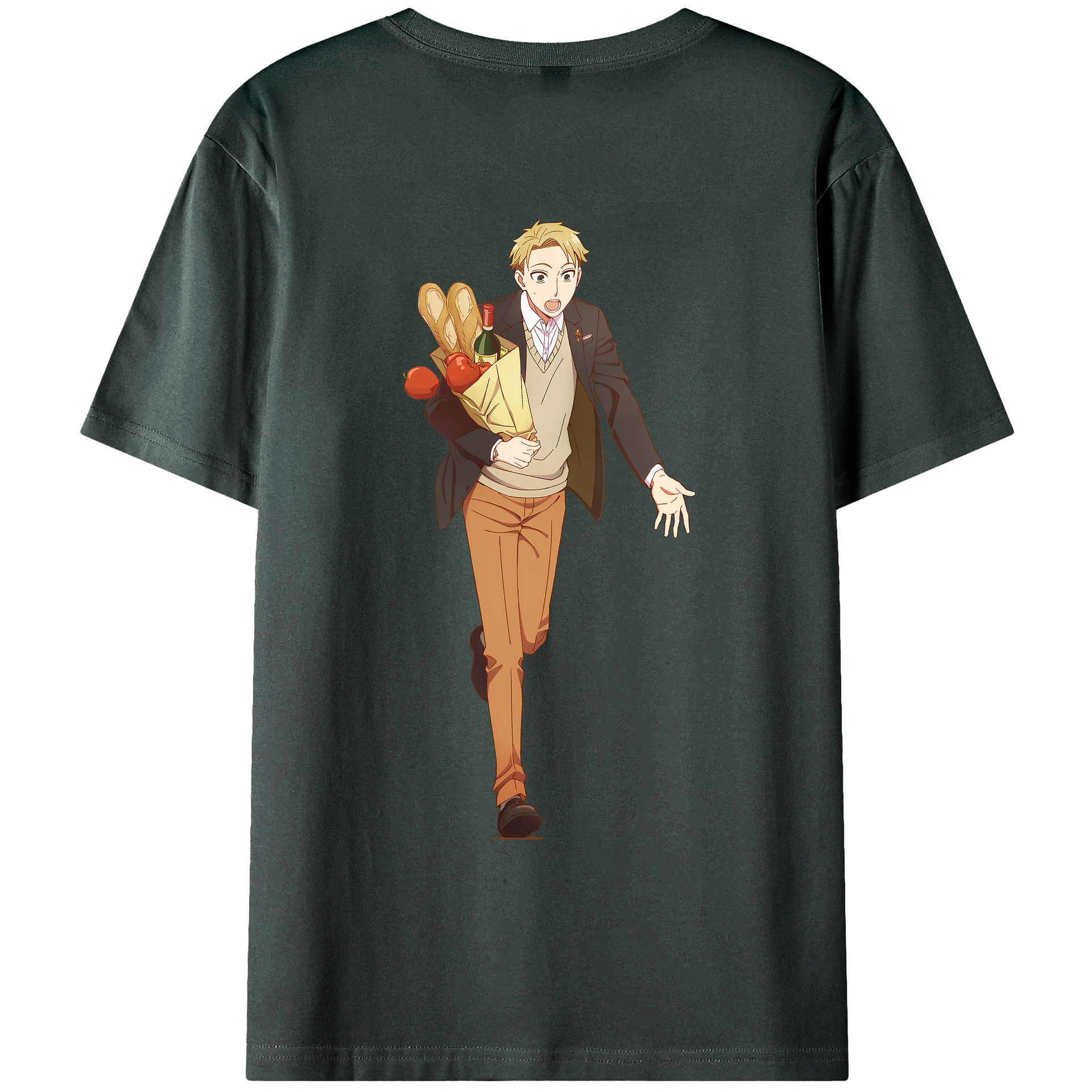 （画像用） SPY×FAMILY间谍家家酒 綿100％ メンズ半袖Tシャツ（バックプリント） 通気性